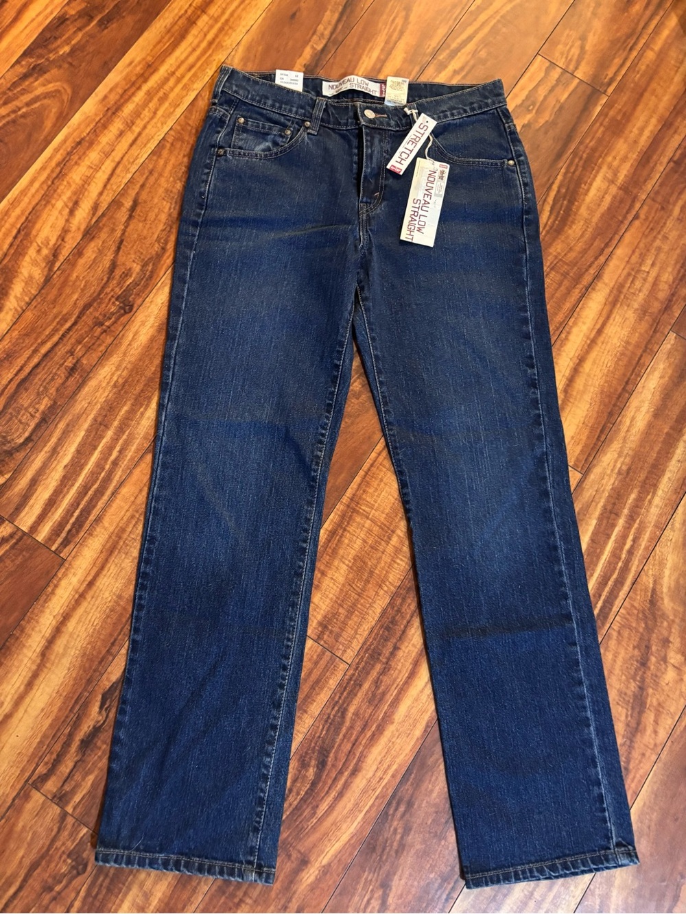 NWT Vintage Levi's 505 Nouveau Low Straight Jeans – Medium/Dark Wash Size 10